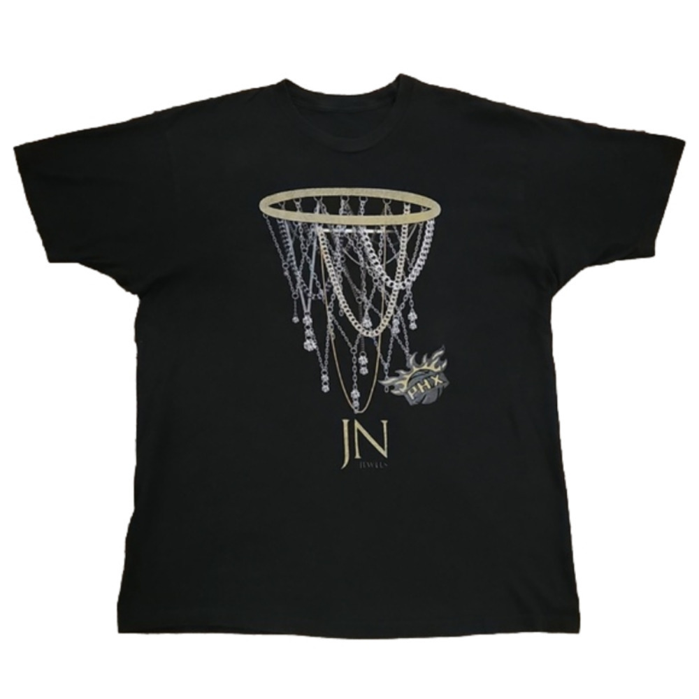JN Jewels Black Pheonix Suns Basketball Hoop T-shirt
